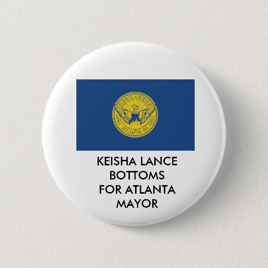 アトランタ市長ボタンのKEISHA LANCEボトムス 缶バッジ (正面)