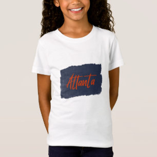 アトランタ手書きレッドタイポグラフィTシャツ Tシャツ