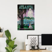 アトランタ旅行ポスター ジョージア州アート イースタンプリン ポスター (ホームオフィス)