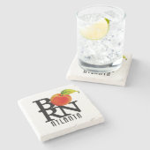 アトランタ生まれグルジア ストーンコースター (横)