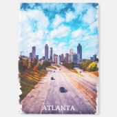 アトランタ素晴らしグルジアトラベルスカイラインウォータカラー マグネット (正面)