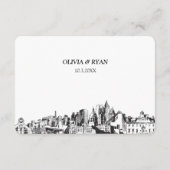 アトランタ結婚のRSVP伝統的の食事オプション エンクロージャーカード (裏面)