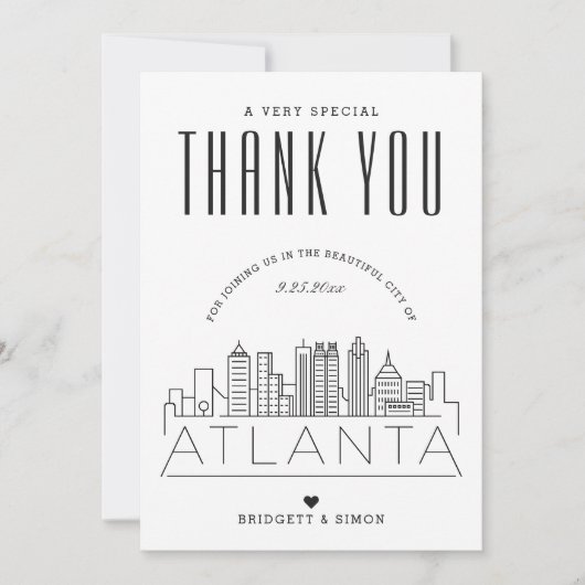 アトランタ結婚ーズ |ありがとう+フォトカード カード (正面)