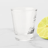 アトランタ結婚式の引き出物パーソナライズされた応援 ショットグラス (左)