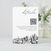 アトランタ結婚詳細QRコード小 エンクロージャーカード (スタンド正面)