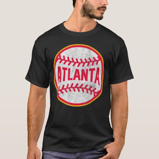 アトランタ野球のスローバック Tシャツ (正面)