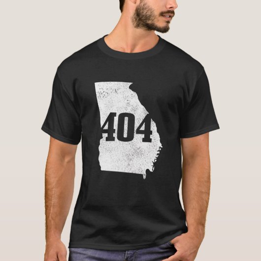 アトランタ404エリアコードAtlジョージア地図州のプライド Tシャツ (正面)