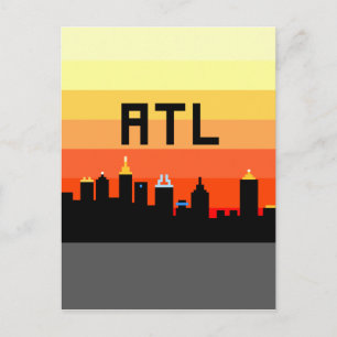 アトランタ8ビットスカイラインATL ポストカード