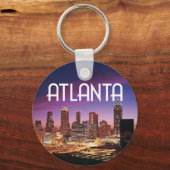 アトランタ，ジョージアの街のスカイライン キーホルダー (正面)