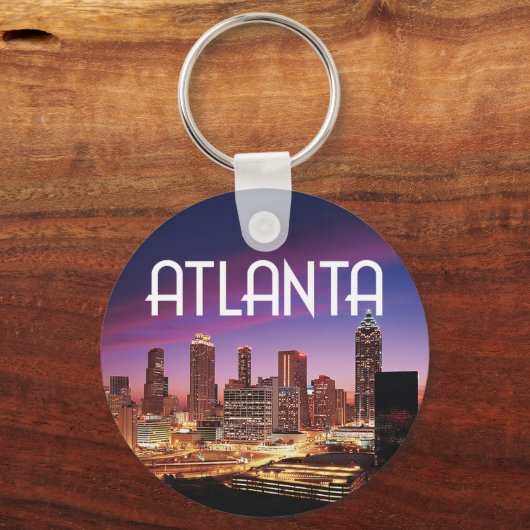 アトランタ，ジョージアの街のスカイライン キーホルダー (正面)