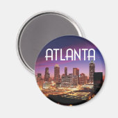 アトランタ,ジョージアの街のスカイライン マグネット (正面/裏面)