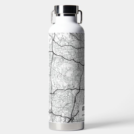 アトランタ,ジョージアシティ地図ウォーターボトル ウォーターボトル (正面)