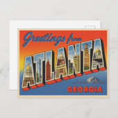 アトランタ，ジョージアヴィンテージ ポストカード (正面/裏面)