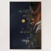 アトランタ,ジョージア州の夜のスカイライン ジグソーパズル (縦)