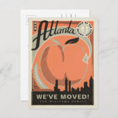アトランタ、ジョージア|の引っ越しました インビテーションポストカード (正面/裏面)