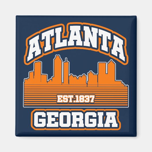 アトランタ、ジョージア マグネット (正面)