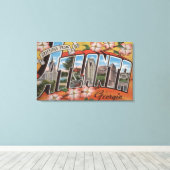 アトランタ,ジョージア – ラージレターシーン3 キャンバスプリント (インサイチュ (ウッドフロア))