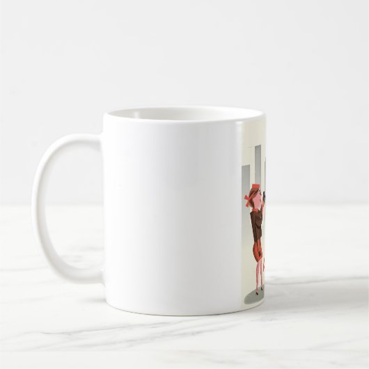 アトランタ・ジョージア・ヴィンテージ旅行ポスター コーヒーマグカップ (左)