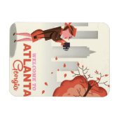 アトランタ・ジョージア・ヴィンテージ旅行ポスター マグネット (横)