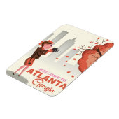 アトランタ・ジョージア・ヴィンテージ旅行ポスター マグネット (左側)