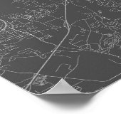 アトランタ、ジョージア（白の黒） ポスター (角)