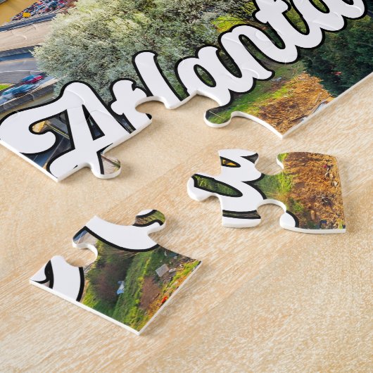 アトランタ、ジョージア、統一された州 ジグソーパズル (側面)