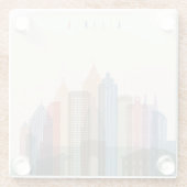 アトランタ、ジョージア|都市スカイライン ガラスコースター (裏面)