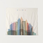 アトランタ、ジョージア|都市スカイライン タペストリー (正面(横))