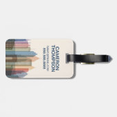 アトランタ、ジョージア|都市スカイライン ラゲッジタグ (裏面横)