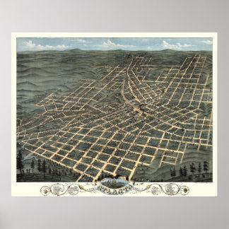 アトランタ，ジョージア – 1871 (A. Ruger) BigMapBlog.com ポスター