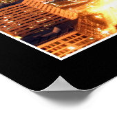 アトランタ，ジョージアat夜 – 美しいスカイライン ポスター (角)