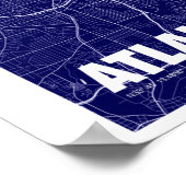 アトランタ,ジョージアUSAトラベルシティマップ ポスター (角)