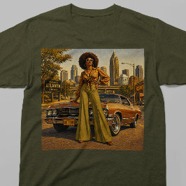 アトランタ ソウル 70年代 レトロ 黒人女性 ヴィンテージ Tシャツ