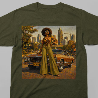 アトランタ ソウル 70年代 レトロ 黒人女性 ヴィンテージ Tシャツ
