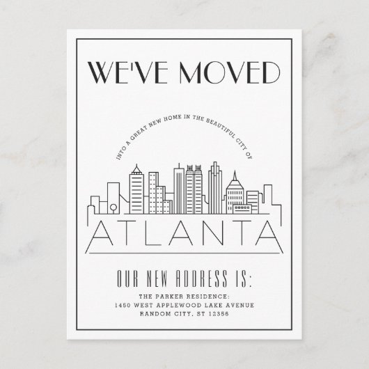 アトランタ | モダンデコシティ | 住所変更のお知らせ 案内ポストカード (正面)
