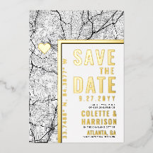 アトランタ・ラブ・ロケーター | 結婚式の招待状（Save the Date）