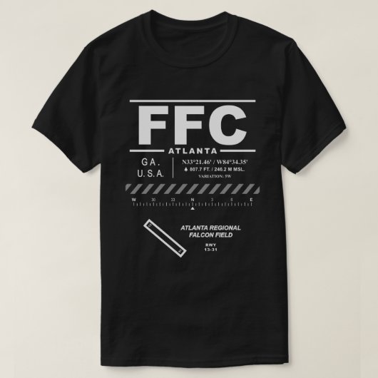アトランタ・リージョナル空港 FFC USAA Tシャツ (デザイン正面)