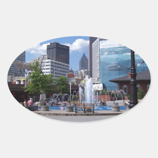 アトランタ 楕円形シール (正面)