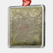 アトランタ(1892年)のヴィンテージの地図 メタルオーナメント (左)