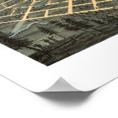 アトランタ、GAパノラママップ（デジタルでリマスター） ポスター (角)