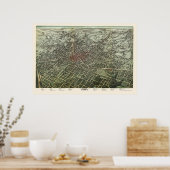 アトランタ， GAパノラママップ – 1892 ポスター (キッチン)