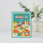 アトランタ GA The ATL レトロ 幻想的 ポストカード (スタンド正面)