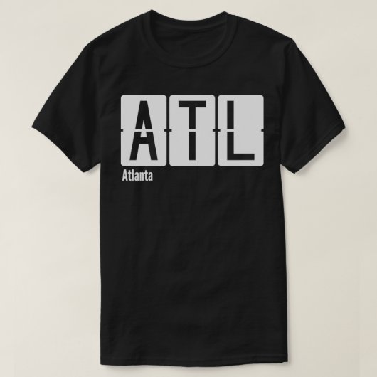 アトランタATLエアポートコード Tシャツ (デザイン正面)