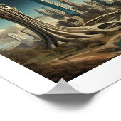 アトランタGAシュールレアルシティスケープデザイン ポスター (角)