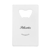 アトランタGA クレジットカード栓抜き (裏面)
