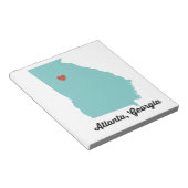 アトランタGA – グラフィックハートアトランタジョージアデザイン ノートパッド (アングル)