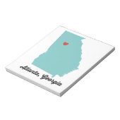 アトランタGA – グラフィックハートアトランタジョージアデザイン ノートパッド (回転)