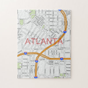 アトランタPeachtreeの道路図 ジグソーパズル