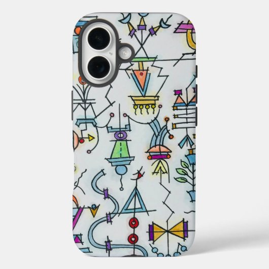 アトランティスお洒落ツージオメトリック水彩画 Case-Mate iPhoneケース (裏面)