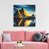 アトランティスのミラージュ キャンバスプリント (インサイチュ (リビング))